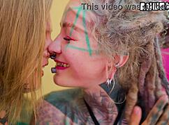 Two alternative babes tease holes with wild alien toys