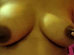 Curvy Mexican Milf Flashes Huge Tits In Mirror Before Rough Creampie Finish