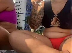 milf flashing wild alone on african beach without husband knowing up to some exhibitionist fun