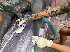 Tattooed And Pierced Titty Session Turns Into Wild Anal Ride