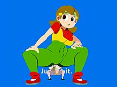 BIG TITS LESBIAN WORKOUT! Cartoon Babes in Leggings Scissor and Grind!