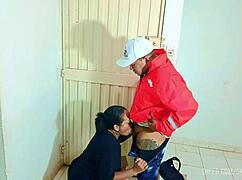 i flash ass and suck delivery guy cock as horny milf