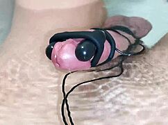 huge cumshot in the bathroom without hands