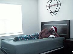 Fat huge ass chubby mature wife give present to black boy at christmas day