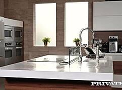 Jayla de angelis teases with anal in kitchen