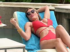 busty milf kitana lure takes dp by poolside