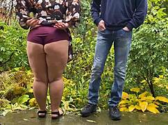 Couple shares special outdoor moment together