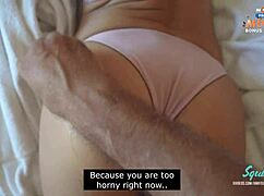 Tiny skinny russian milf gets huge creampie from hotel staff in pov