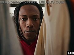 Young Black Guy Pervs Hard On Two Ebony Teen Lesbians
