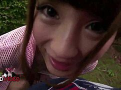 Anna anjo gives perfect outdoor japanese blowjob skills
