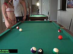 Tight Teen Kinsley Kane Fucked Hard From Behind On Pool Table!
