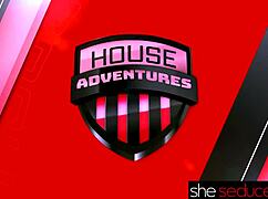 sheseducedme lesbian home adventures with strapon and licking