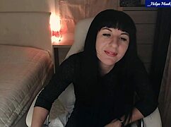 helga muah strips lingerie and caresses clit in sexy tease