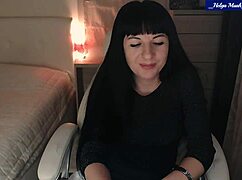 helga muah strips lingerie and caresses clit in sexy tease