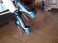 in this short video i share these beautiful black ankle boots with high heels