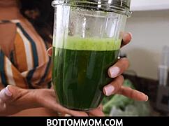 bottommom ebony milf fitness stepmom tastes stepsons big dick