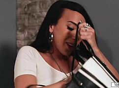 Asian Shemale Kasey Kei Licks Tied Up Buttplugged Latin Gf