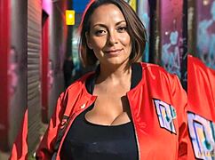 Busty milf mona croft teases with boobs