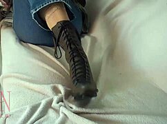 milf slave submits in boots and heels for domination