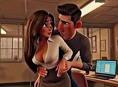 Copy room slut gets fucked hard at work