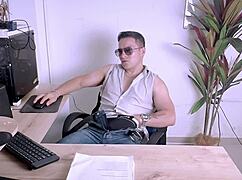 masturbating in the office and my secretary arrives unexpectedly