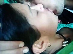 kissing and pressing girlfriends boobs