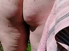 madrasta changing into see through clothes outside with no shame