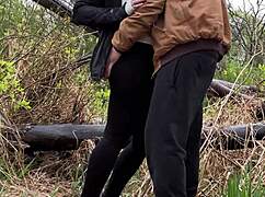 lost and wet wife draining cock in the forest