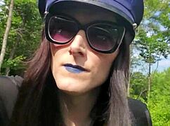 Transgender bbw pinky gets pulled over by hot tranny cop