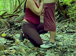 Amateur couple enjoys sex after hiking