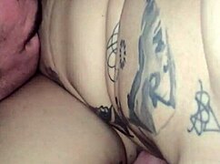 free inked slut & monster cock in public blowjob and fucking at the vehicle