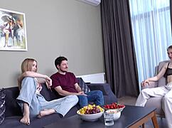 cuckold hubby watching his young 18+ wife get fucked in the anal casting