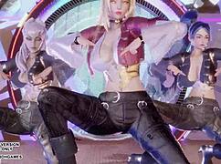 mmd kard gunshot ahri kaisa evelynn dance