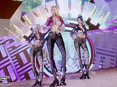 mmd kard gunshot ahri kaisa evelynn dance