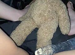 Arabian snowwhite fucks herself with glass dildo