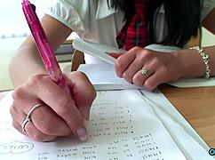 Bad Classmate Corrupts Good Student In Cosplay With Blowjob Doggystyle Riding