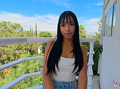 latina newbie jai woods pounded hard on the couch