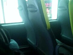 Latina flashes tits and ass on the public bus