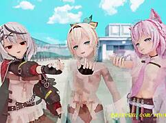 novr mmd irohakoyorichloe dance 3d hololive hentai