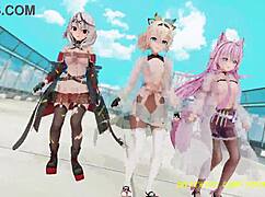 novr mmd irohakoyorichloe dance 3d hololive hentai