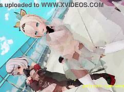 novr mmd irohakoyorichloe dance 3d hololive hentai