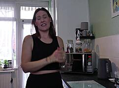 healthier homemade pizza made in kitchen