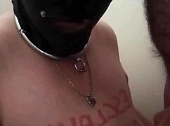 Chienne marie sucks two men hard in bondage and chains pov