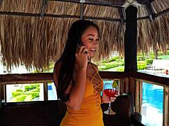 Theodora day talked to her bf on the phone then masturbates in front of her roommate robby echo mofos