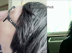 18yo emo dream girl gwen shows off impossibly sloppy deepthroat and ball sucking