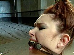 ginger gets tied sideways and roughly used