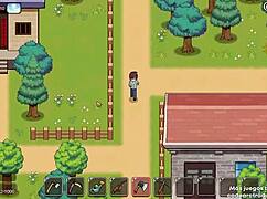 Village rhapsody game play shown in spanish