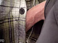 Stranger in bus use my panties for cumshot