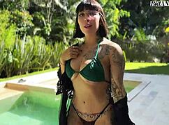 pequitas seduces brian evansx in the pool for sex