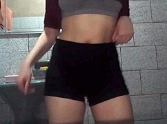 Perfect Body Latina Shows Off In Bathroom With Rough Masturbation